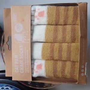 URBAN OUTFITTER CAT PAWS CHAIR LEG SOCKS NEW IN PACKAGE